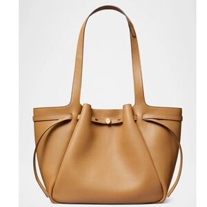 Tory Burch Large Pebbled Romy Tote in Tiramisu